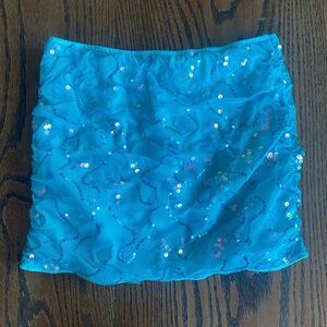 Blue Sequin Women's Skirt